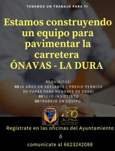 CARRETERA ONAVAS- LA DURA
